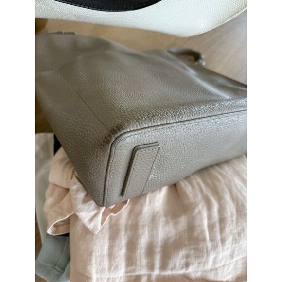 AllSaints Crossbody Taupe Gray Leather Crossbody Arm Tote Bag Purse All Saints - Picture 13 of 14